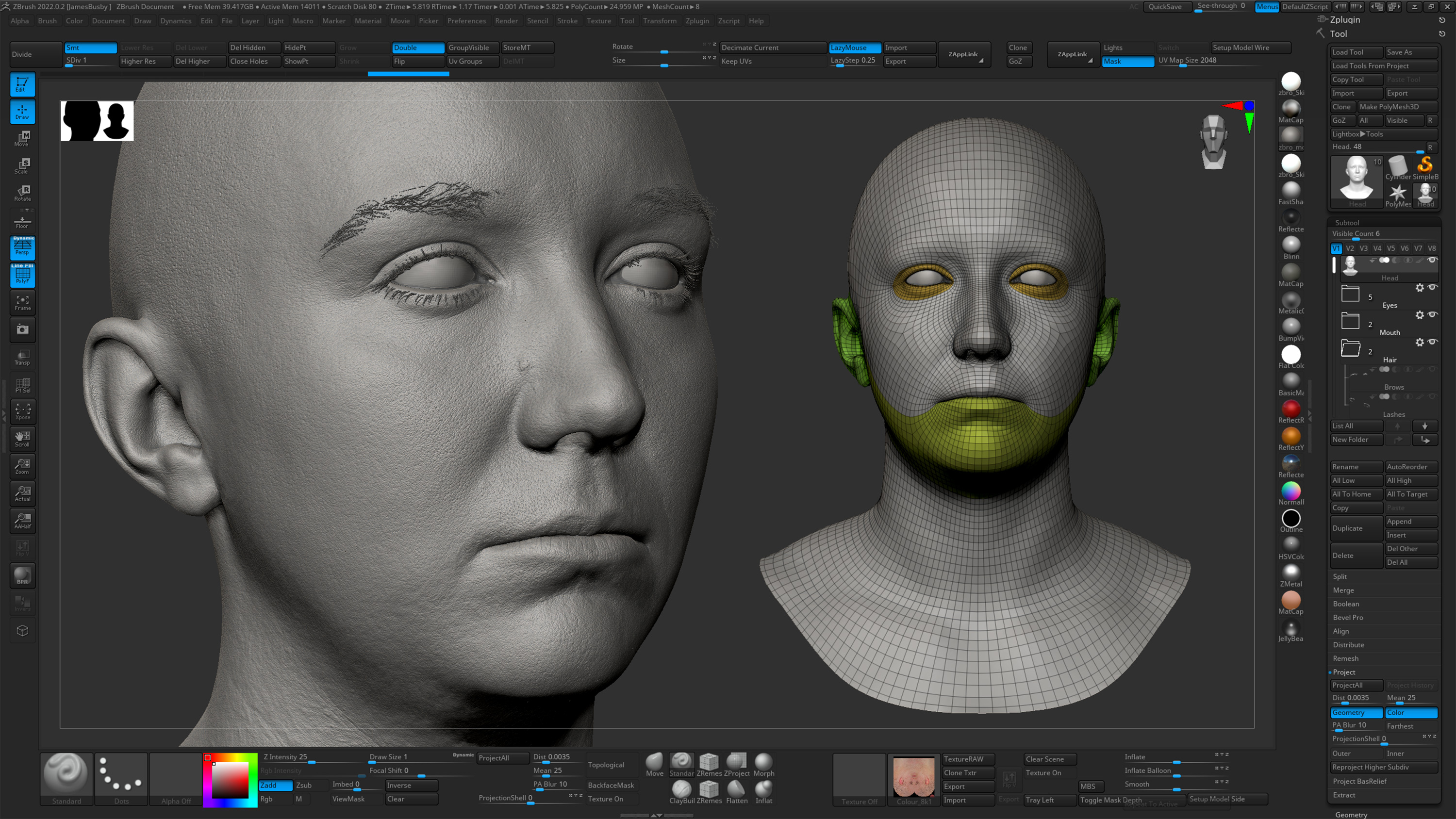 HD Female 3D Head Model 31