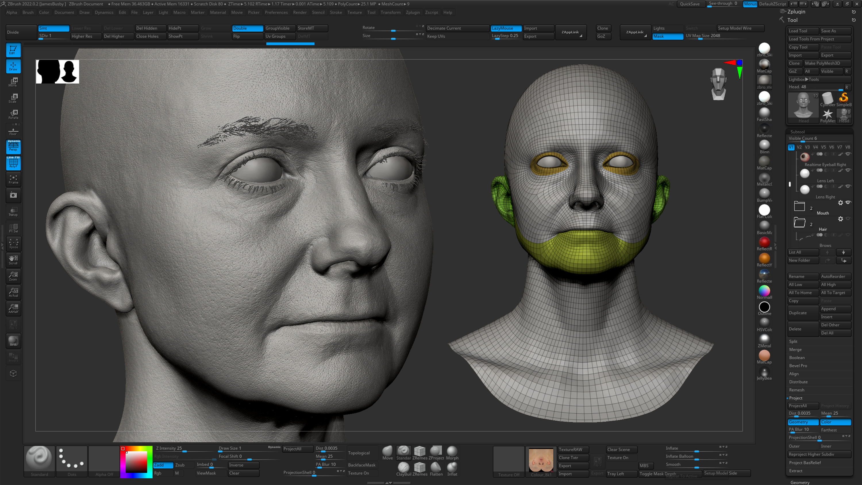 HD Female 3D Head Model 33