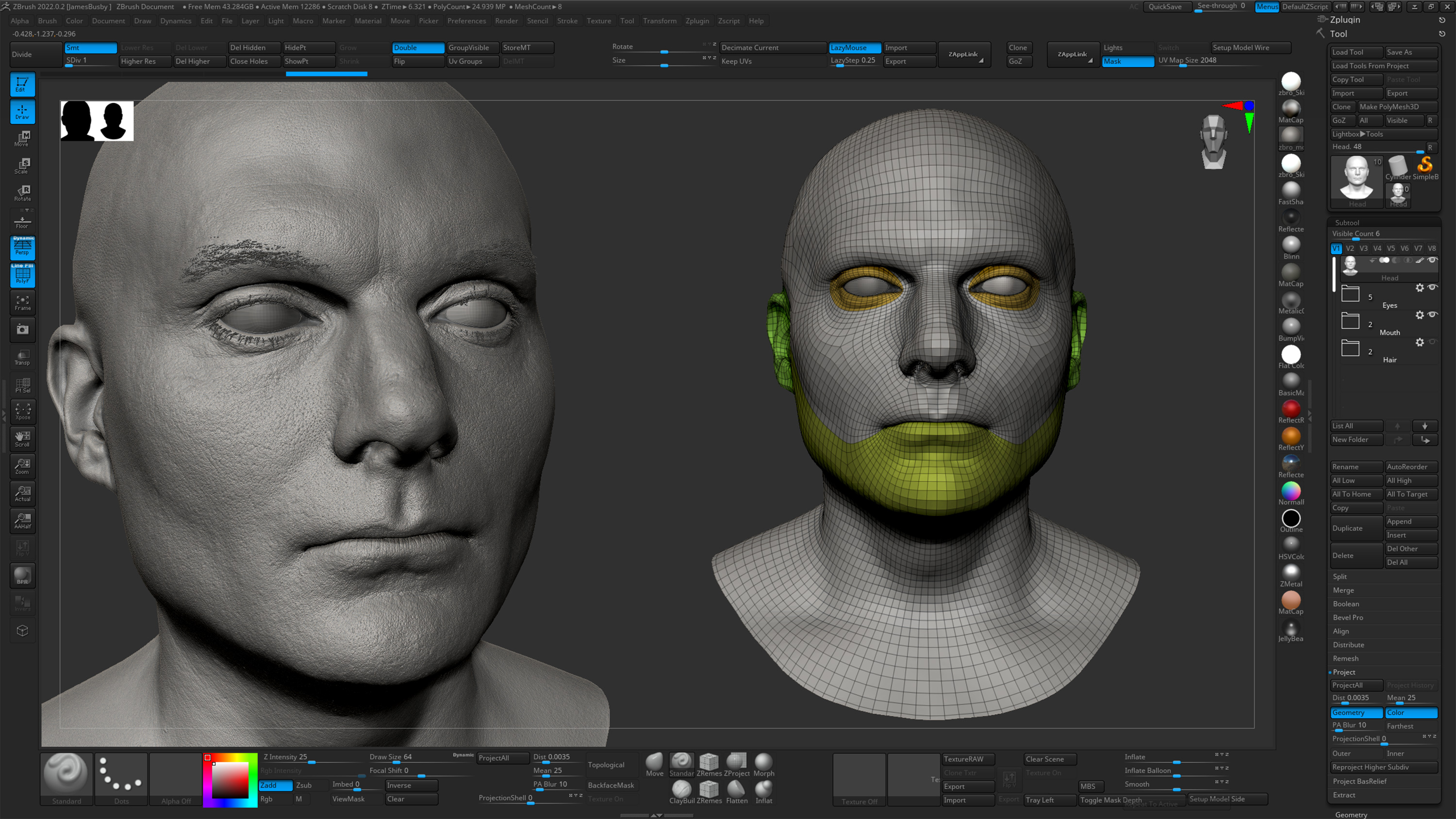 Hd Male 3d Head Model 24