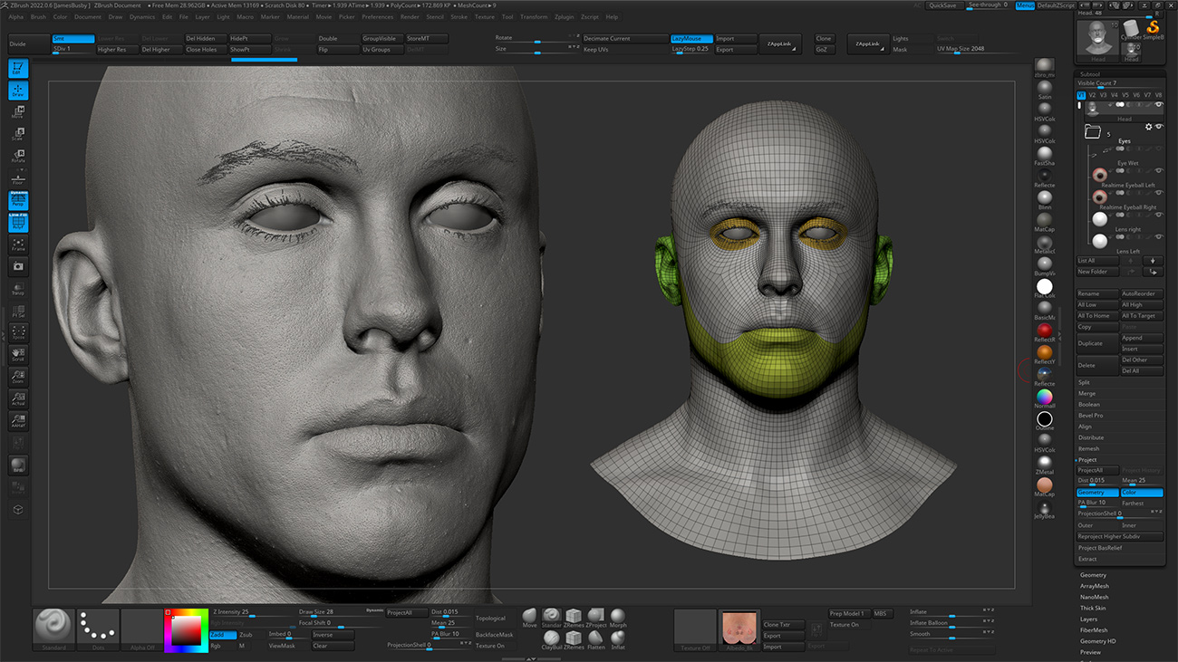 HD Male 3D Head Model 52