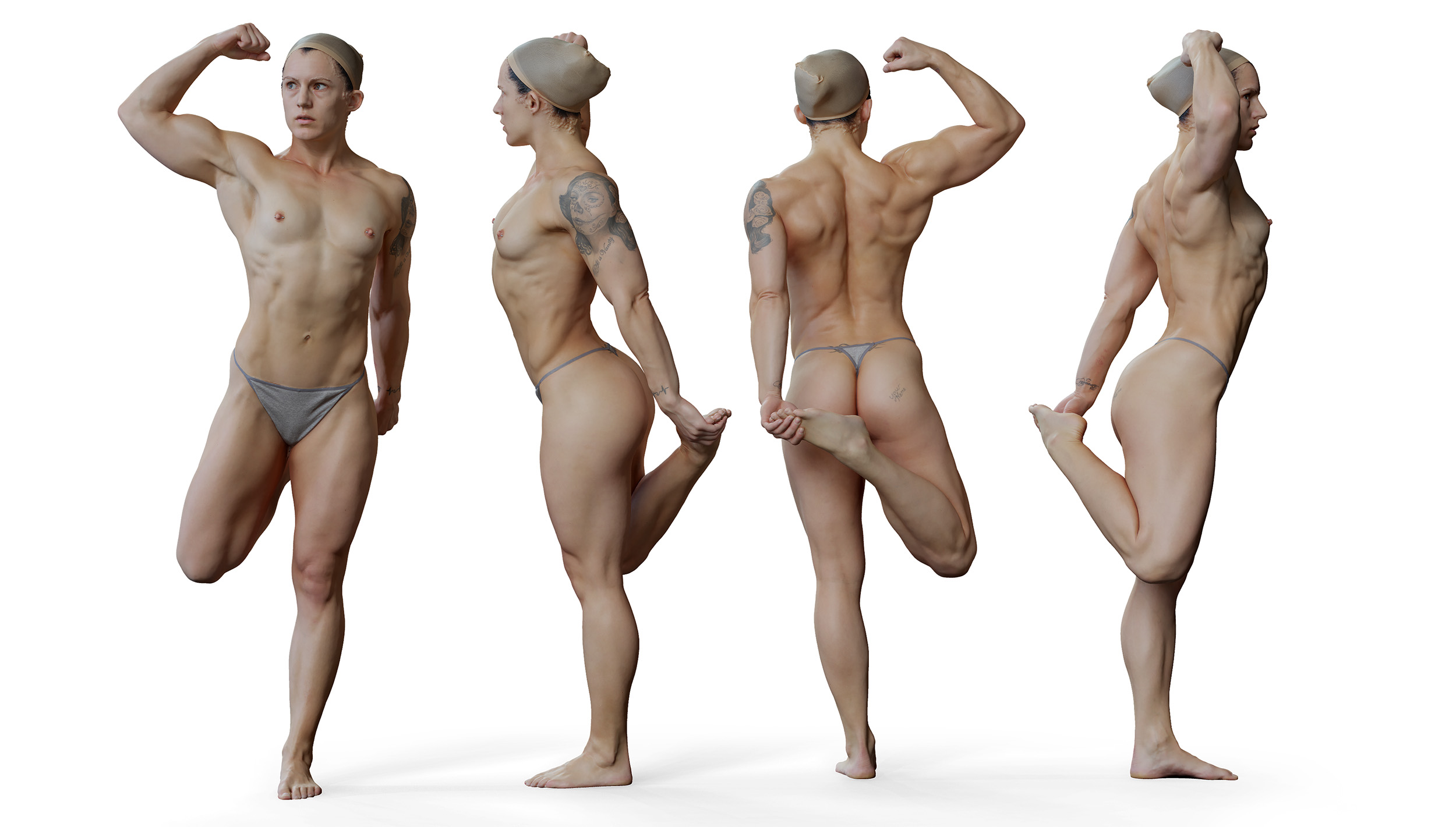 Female 02 Anatomy Reference Pose Pack