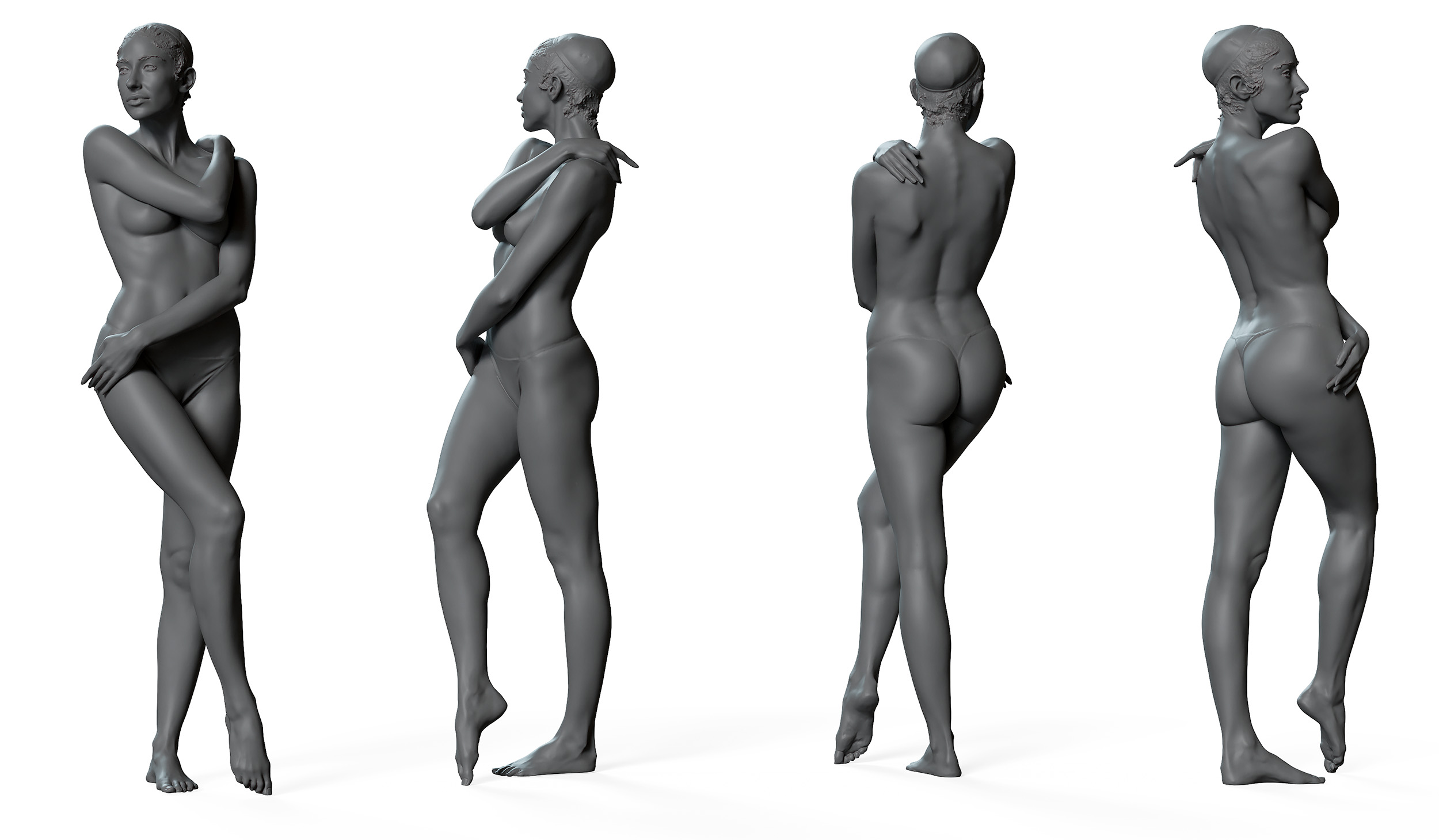 Female 02 Anatomy Reference Pose Pack