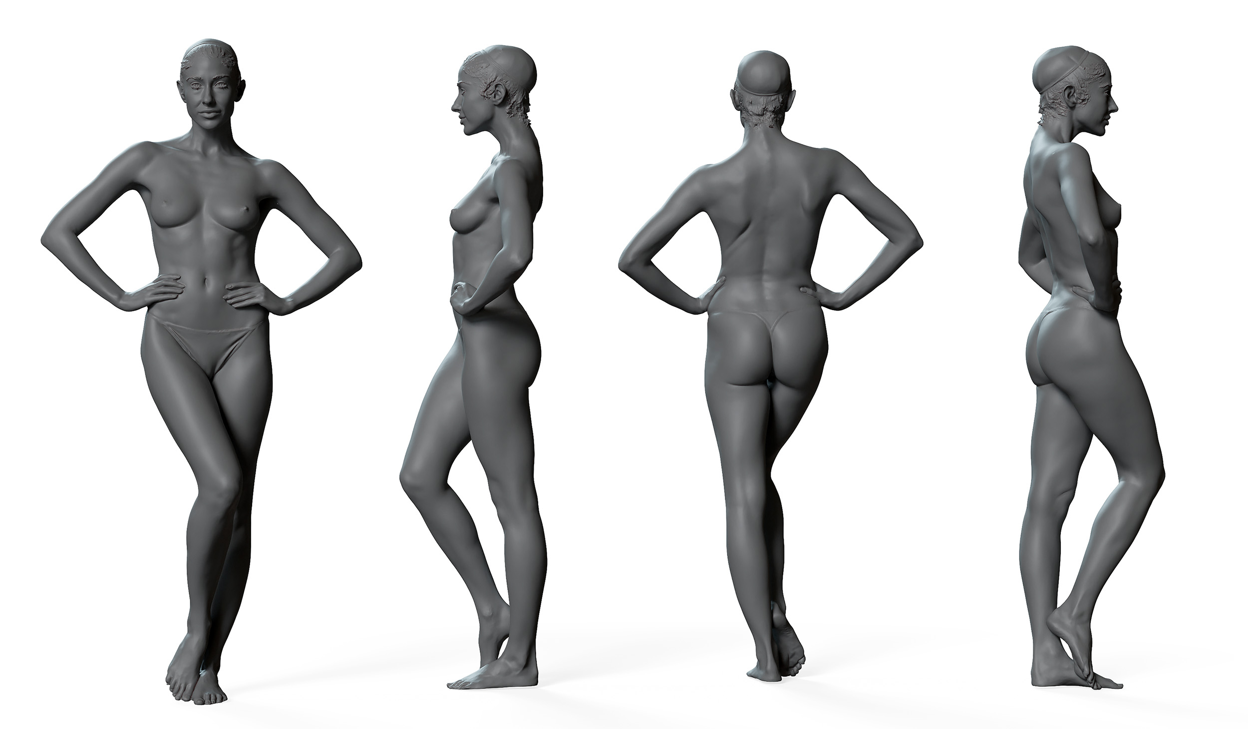 Female 02 Anatomy Reference Pose Pack