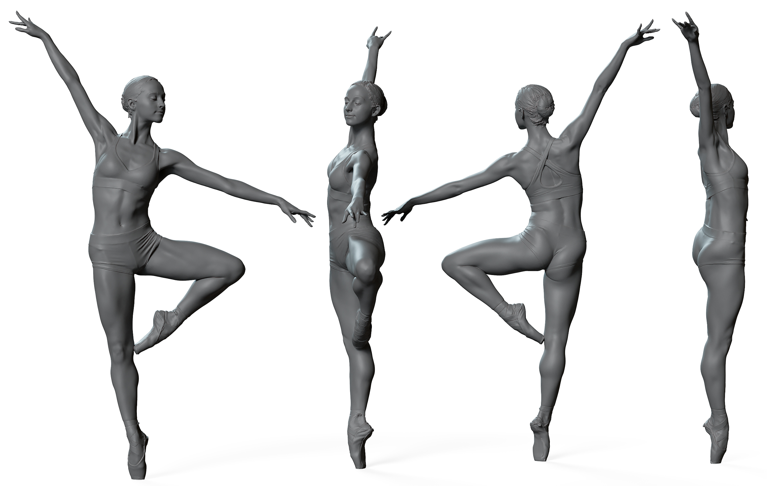 Collection Of Different Ballet Poses. Black And White Silhouettes Isolated  On White. Stock Photo, Picture and Royalty Free Image. Image 38577189.