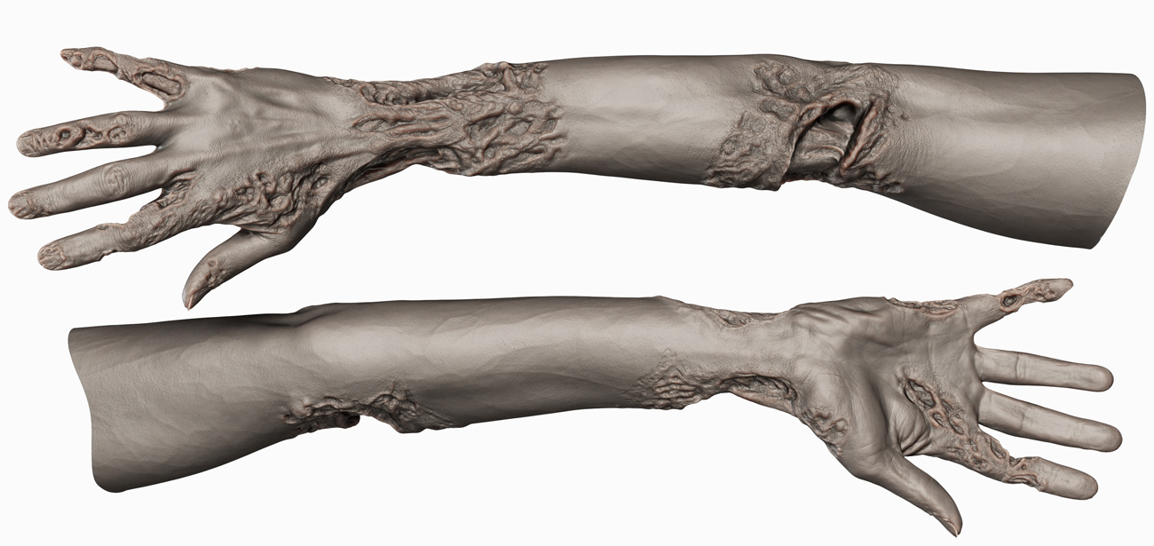 Zombie arm and hand 3d model download