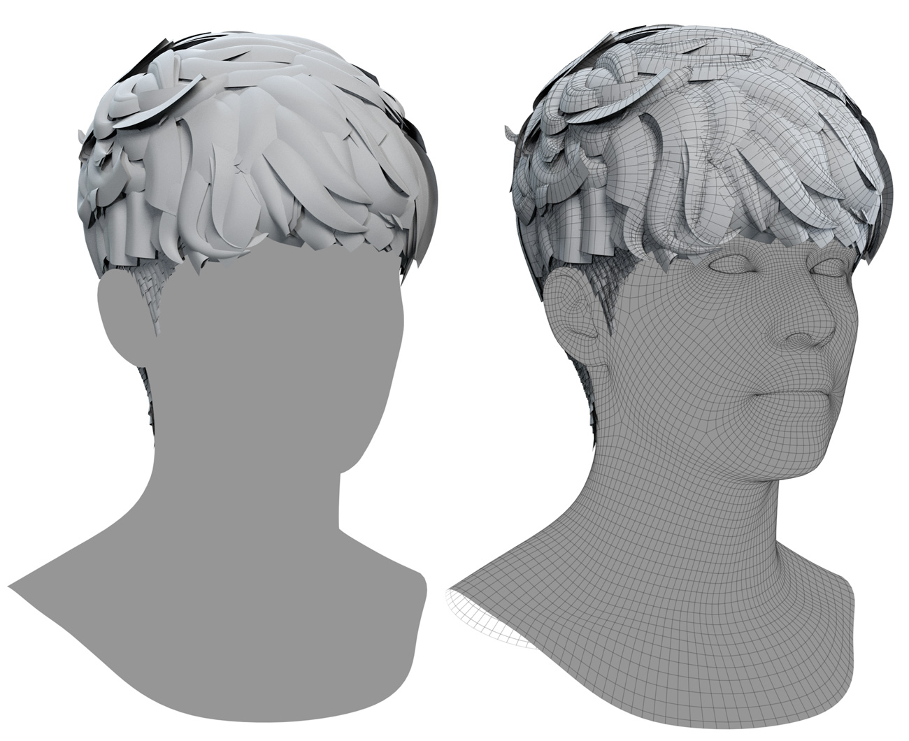 Download polygon hair realtime high resolution models