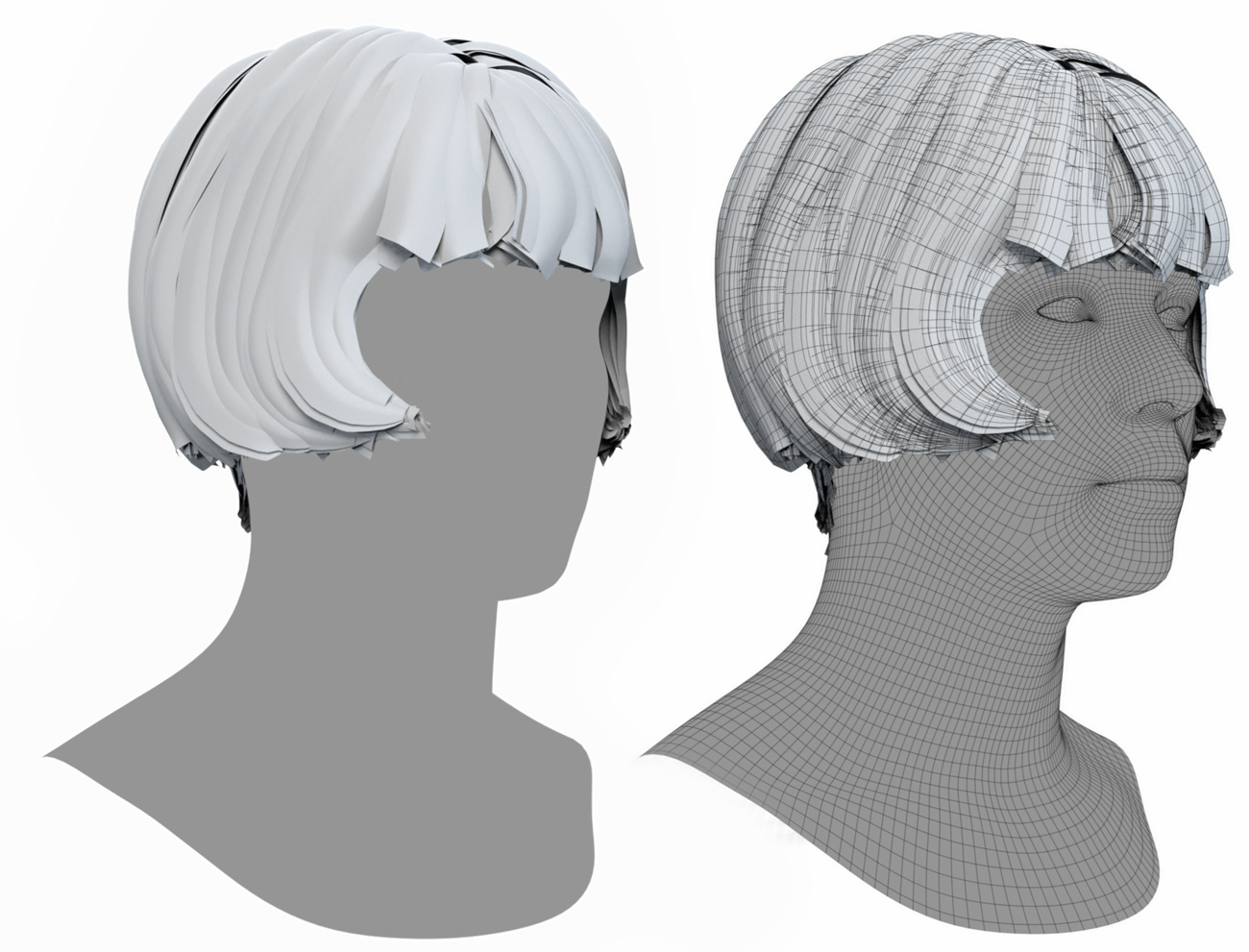 Download polygon hair realtime high resolution models