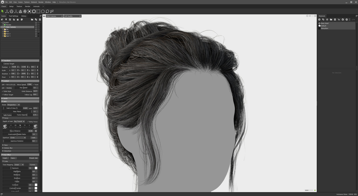 polygon hair for marmoset toolbag