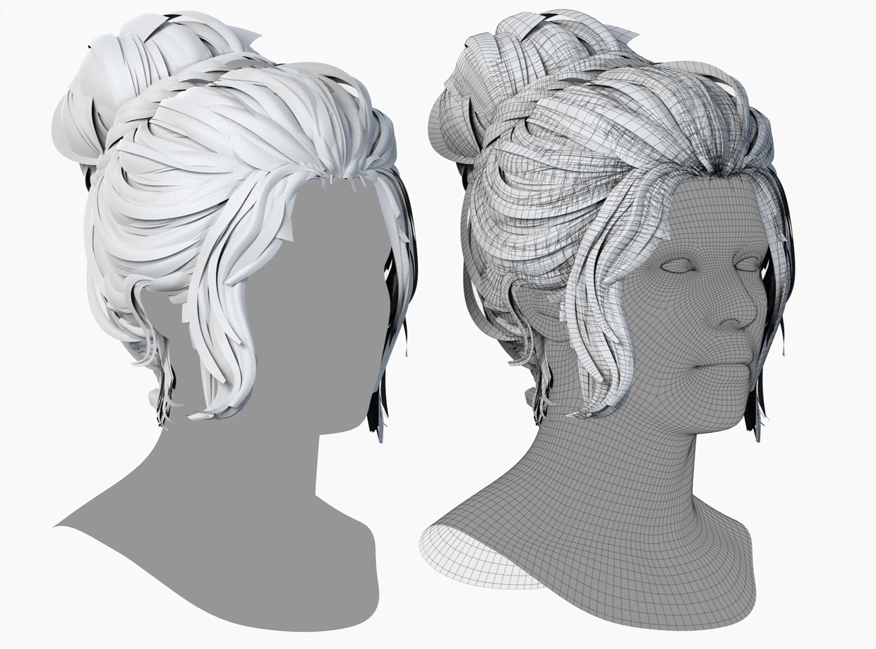 Download polygon hair realtime high resolution models