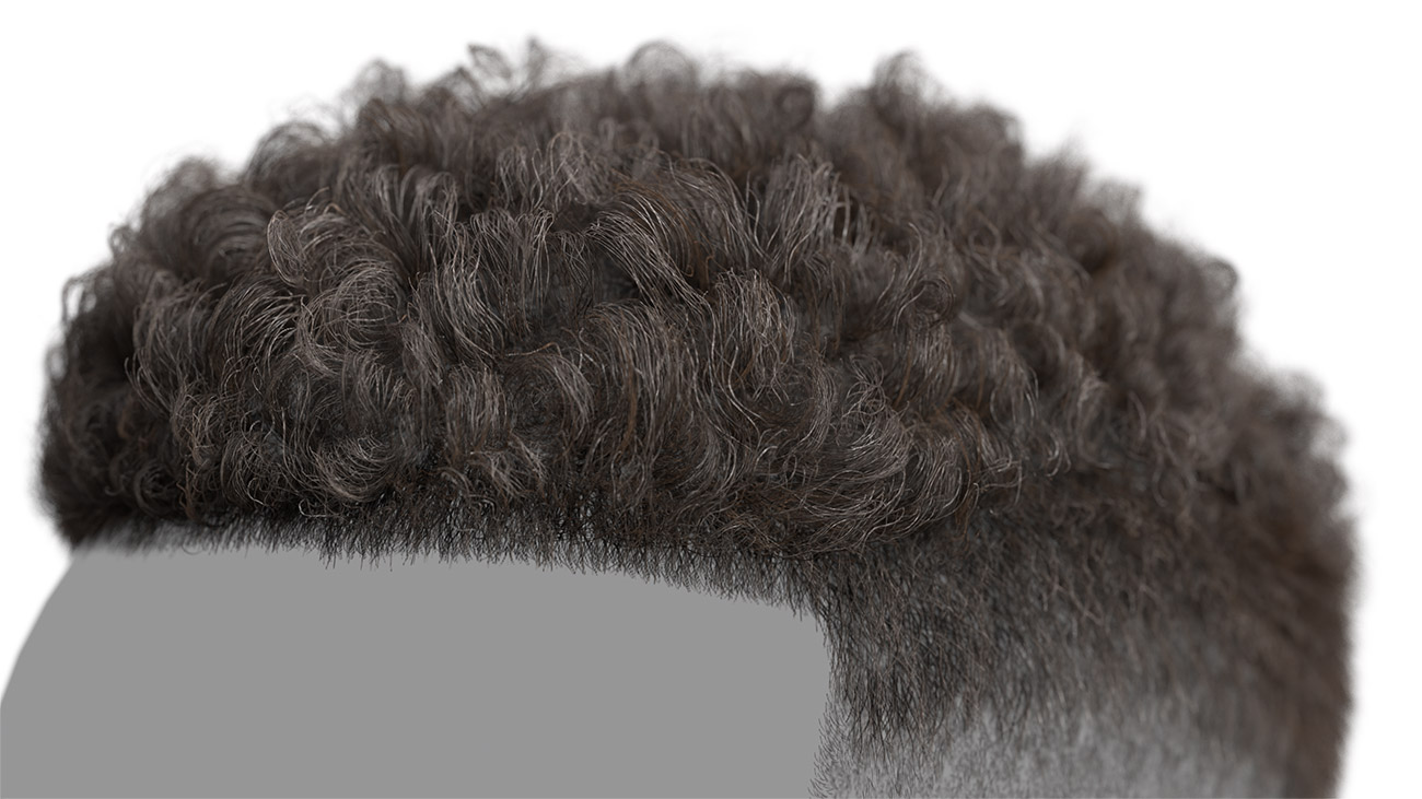 Realtime Hair - short afro male hair