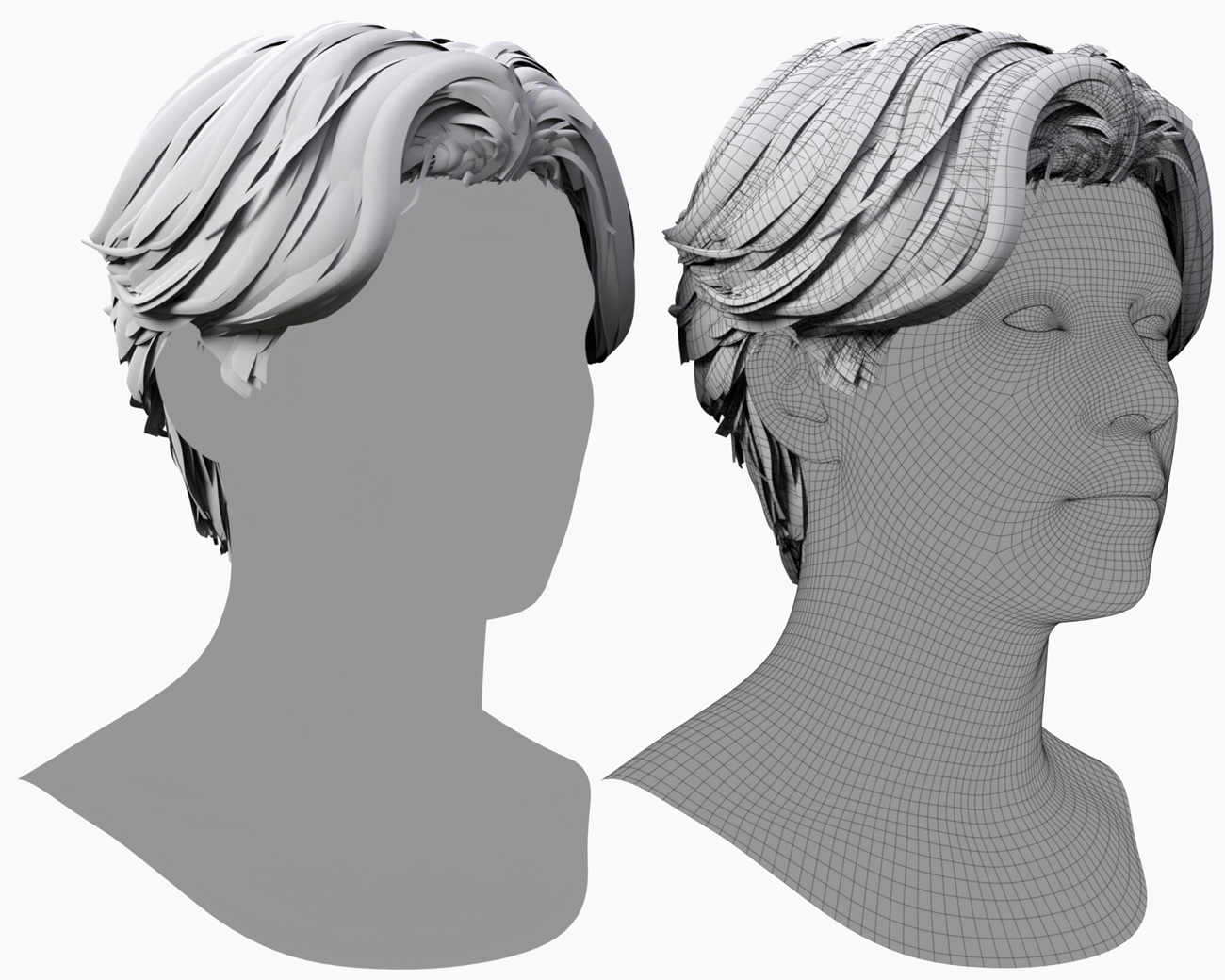 Download polygon hair realtime high resolution models