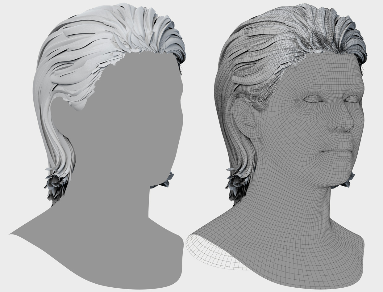 Download polygon hair realtime high resolution models