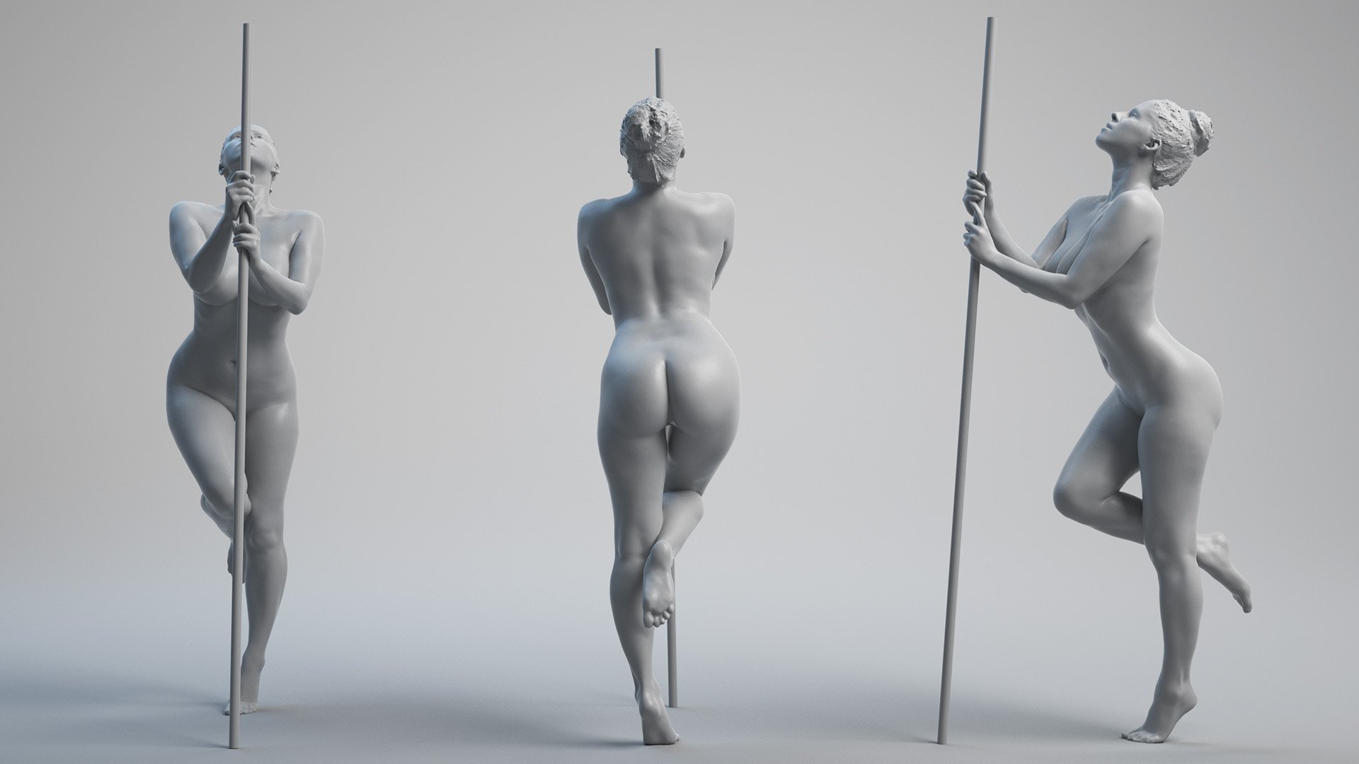 3D Model Pack 04 / Classical Female Body Scans